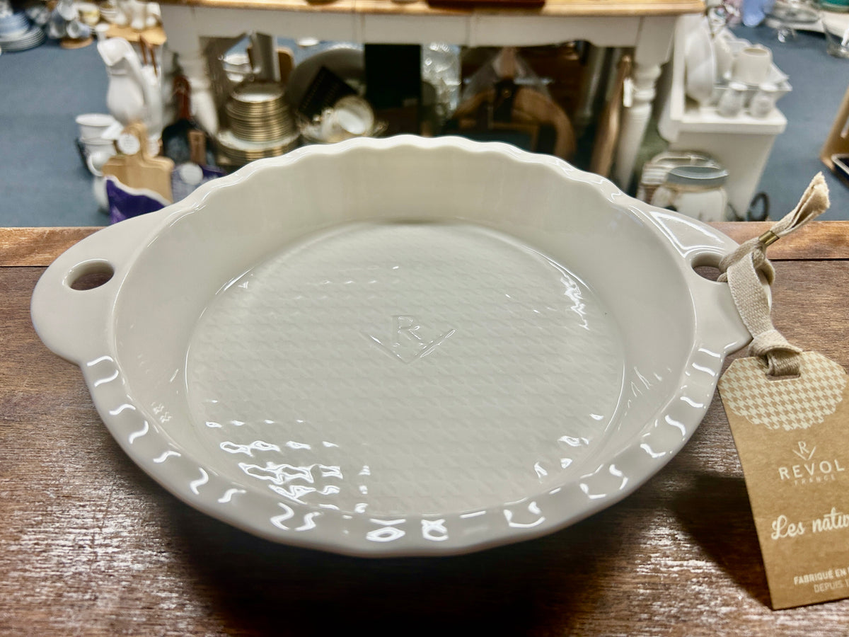 Revol NEW White Pie Plate France, 9"
