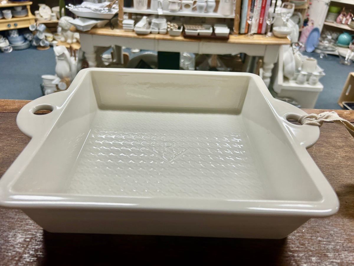 Revol NEW White Square Baker France, 9"
