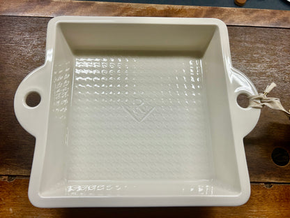 Revol NEW White Square Baker France, 9"