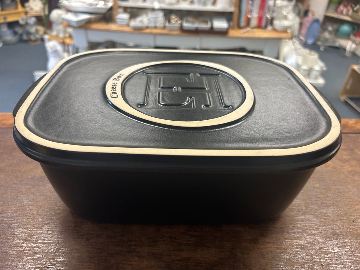 Black Emile Henry Cheese Box France, 12"