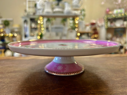 Pink Pip Studio Cherry Floral Cake Stand, 8 1/4"