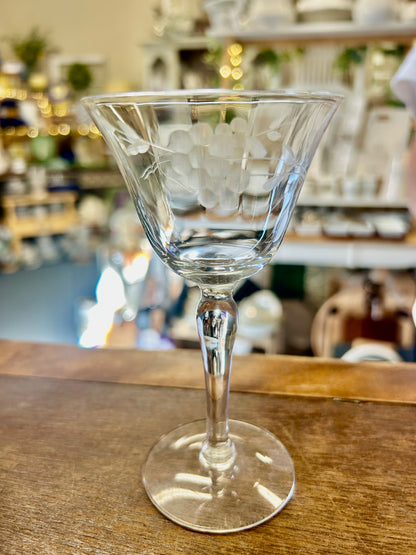 Clear Libbey Windswept Glass, 5 1/4"