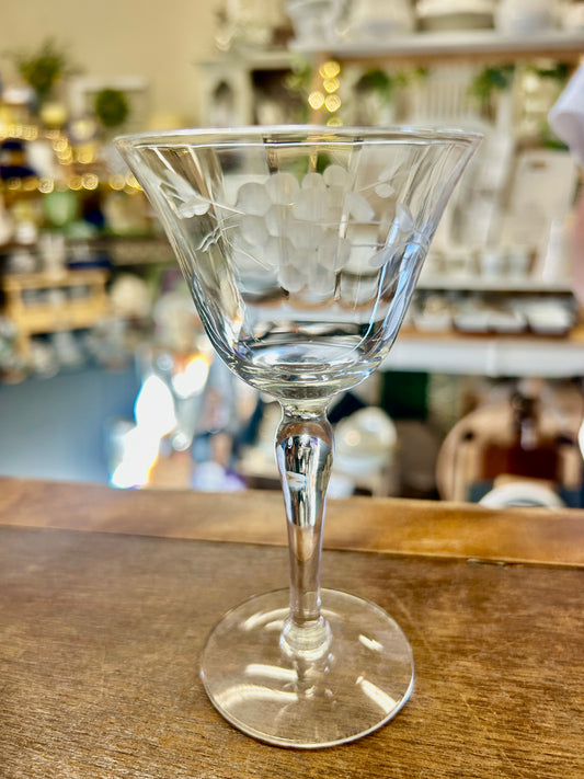 Clear Libbey Windswept Glass, 5 1/4"