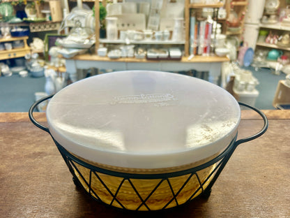 Yellow Temptations Embossed 2 QT Lid, Trivet, Rack, 2 QT