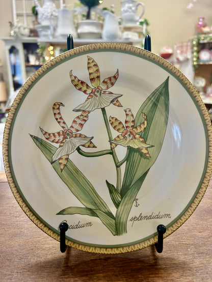 Multicolor American Atelier Botanical Plate, 8"