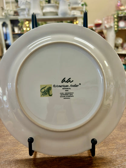 Multicolor American Atelier Botanical Plate, 8"