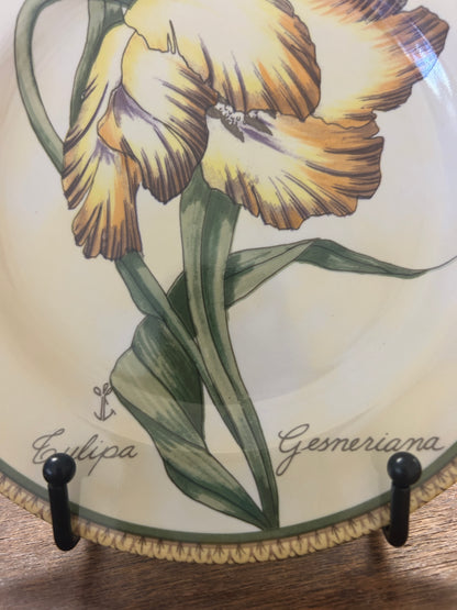 Multicolor American Atelier Botanical Plate, 8"