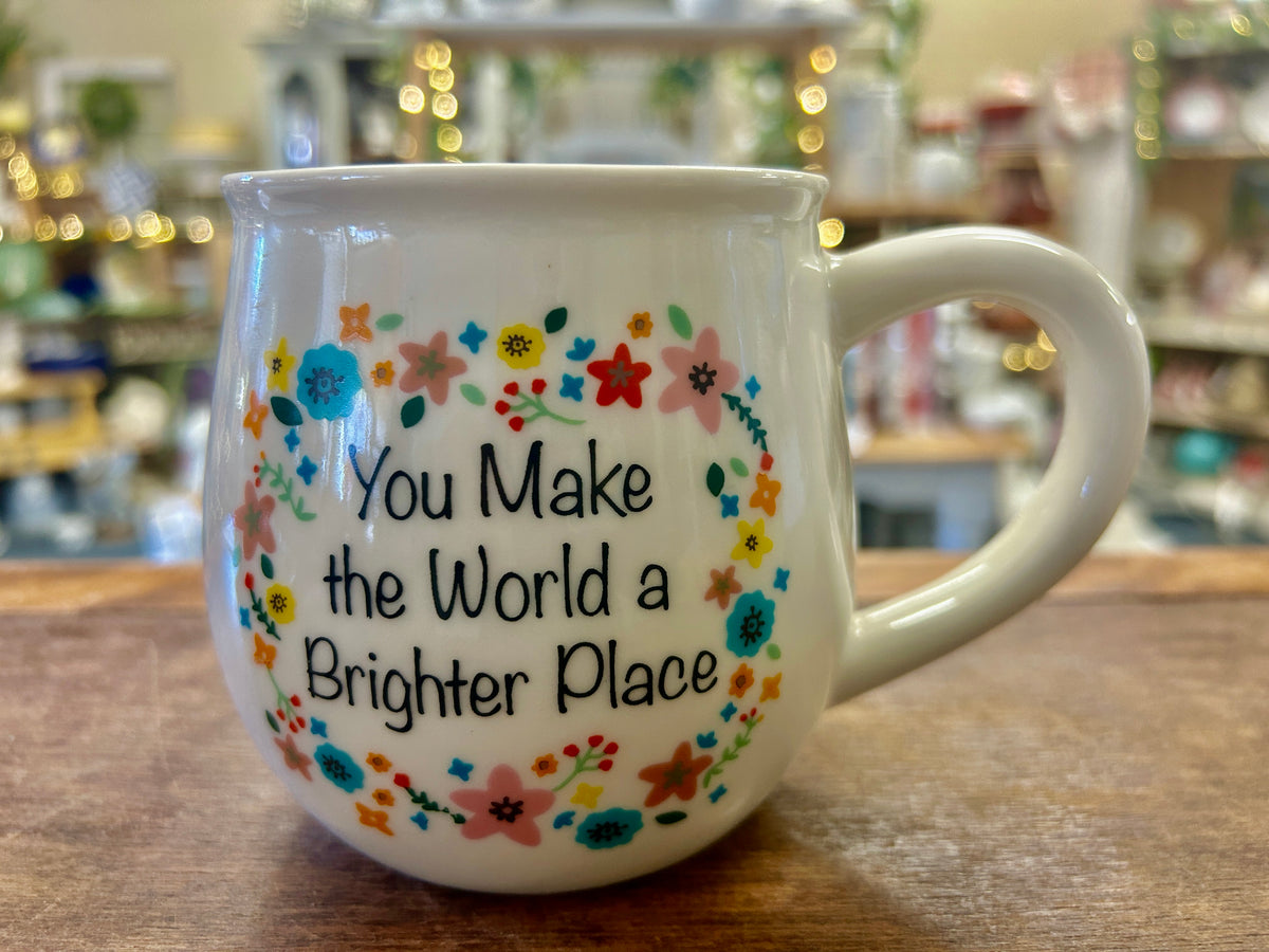 Multicolor Paper Store Brighter Place Mug, 4 1/4"
