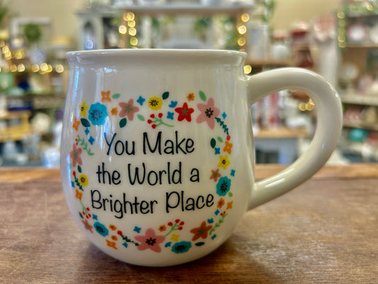Multicolor Paper Store Brighter Place Mug, 4 1/4"