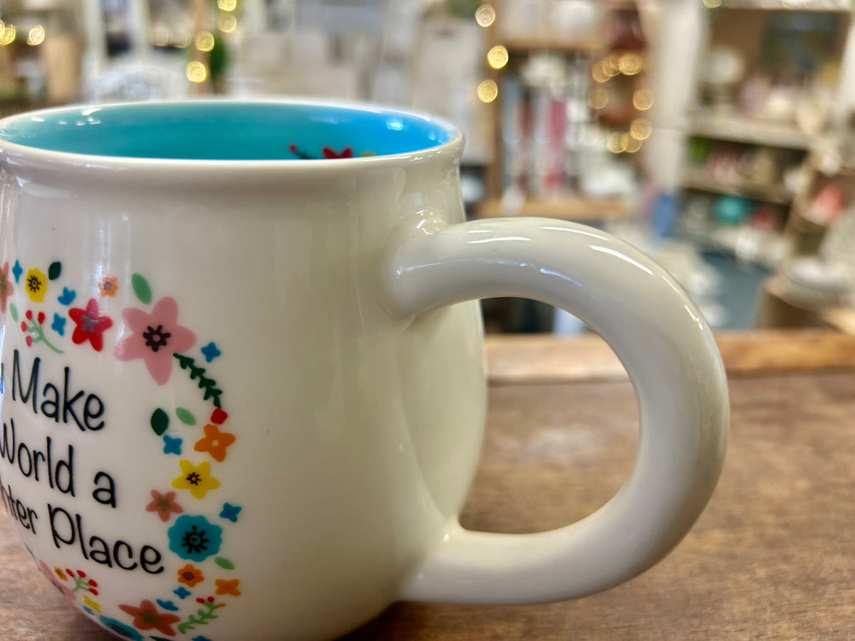 Multicolor Paper Store Brighter Place Mug, 4 1/4"