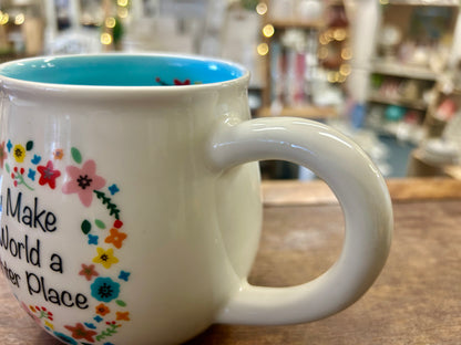 Multicolor Paper Store Brighter Place Mug, 4 1/4"