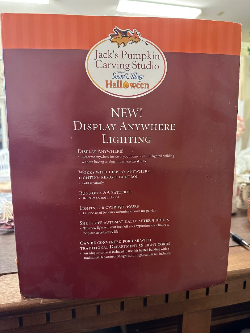 Dept 56 Jack's Pumpkin Carving Studio