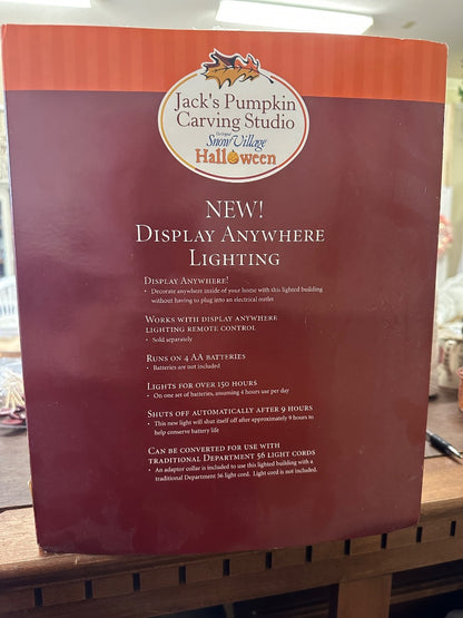 Dept 56 Jack's Pumpkin Carving Studio