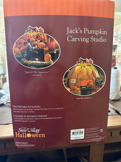 Dept 56 Jack's Pumpkin Carving Studio