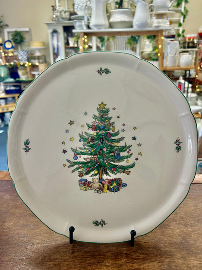 Red Green White Nikko Happy Holiday Platter Japan, 11"