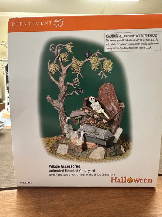 Dept 56 Village Accessories Animated Haunted Graveyard