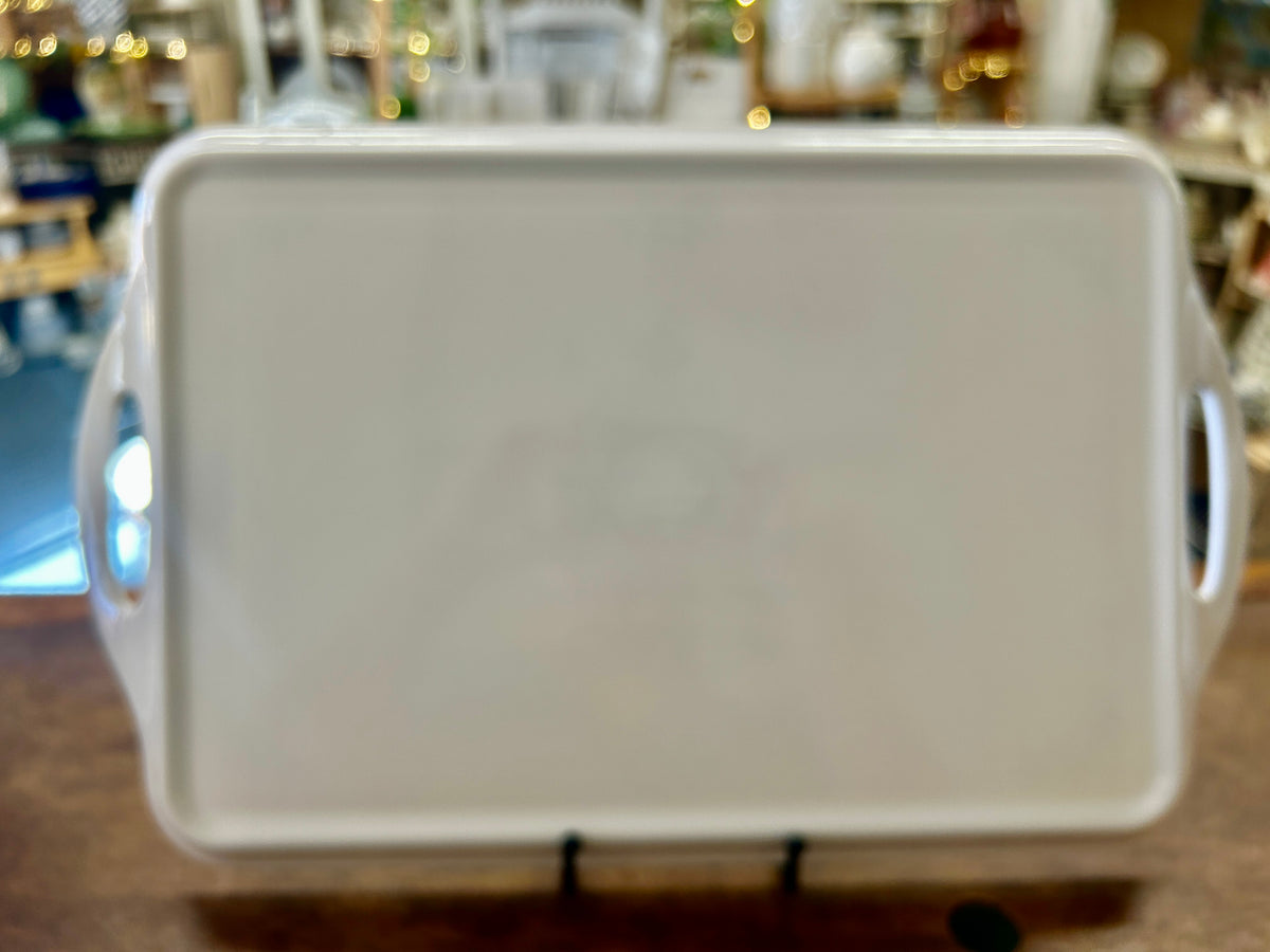 Red Green White Spode Christmas Tree Plastic Tray, 19"