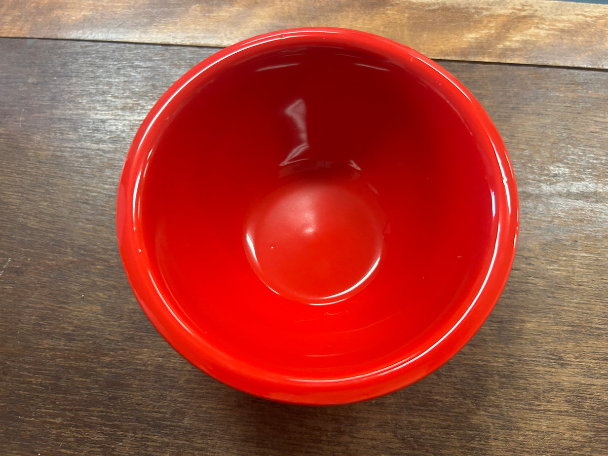 Red & White Terramoto Ceramics Peppermint Bowl, 4 1/2"