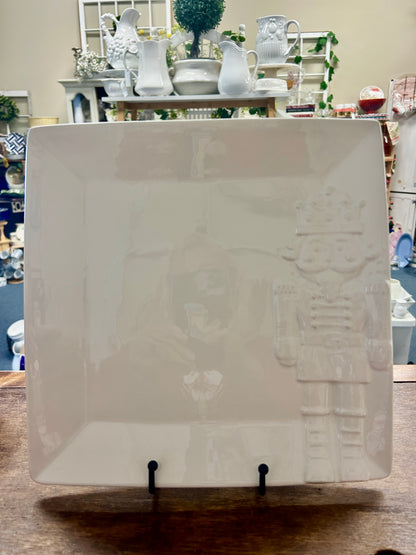 White Royal Standard Royal Nutcracker Square Platter, 11 1/2"