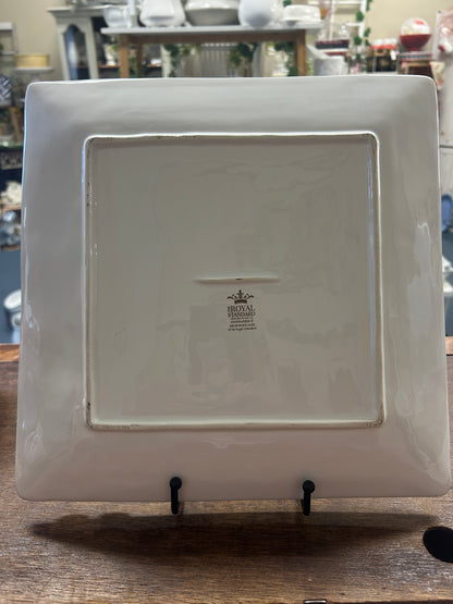 White Royal Standard Royal Nutcracker Square Platter, 11 1/2"