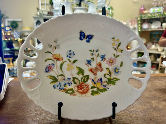 Multicolor Aynsley Cottage Garden Cut Out Platter England, 9"