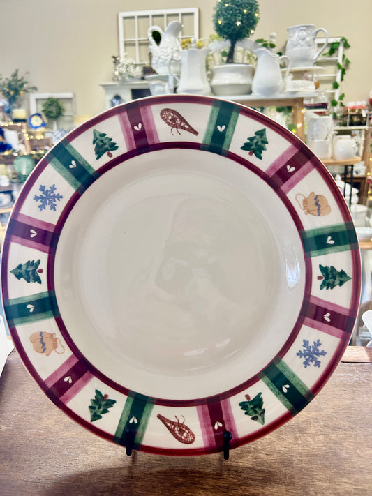 Multicolor Pfaltzgraff Snow Bear Round Platter, 13"