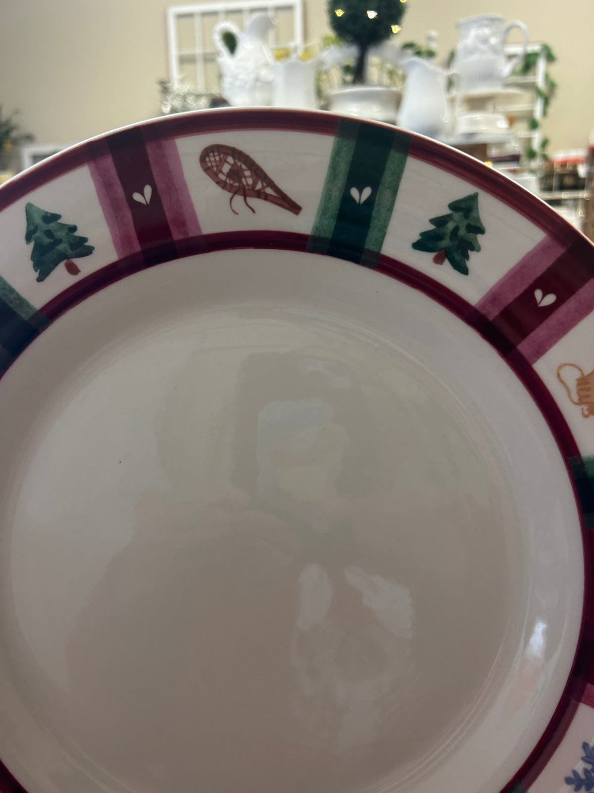 Multicolor Pfaltzgraff Snow Bear Round Platter, 13"