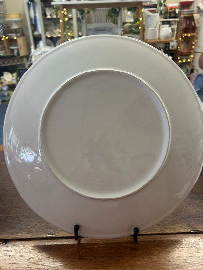 Multicolor Elaine Thompson Snowman Round Platter, 12 1/4"