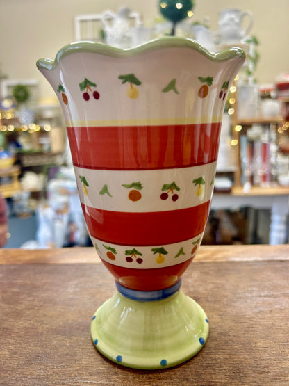 Multicolor Pfaltzgraff Pistoulet Parfait Glass/Vase, 7"