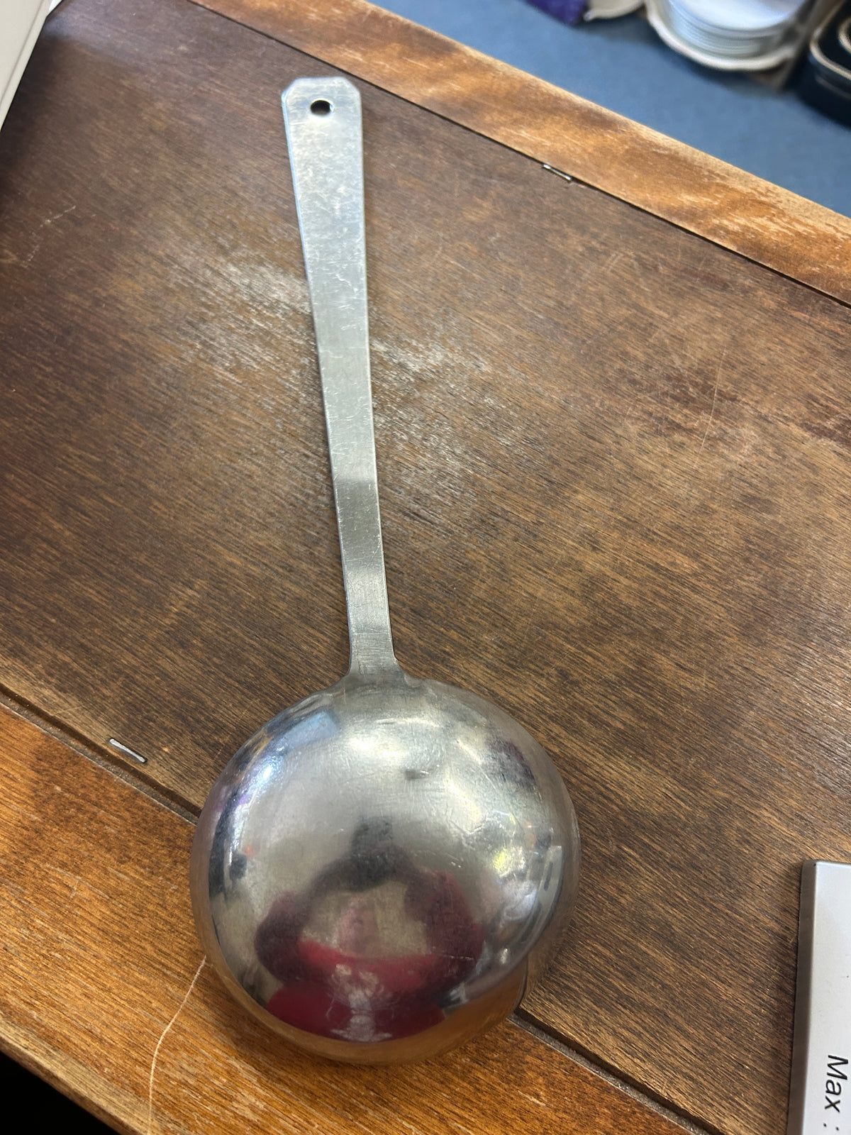 Silver  Metal Ladel, 13 1/2"