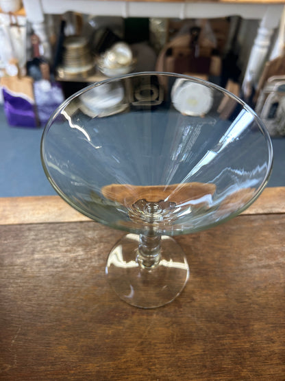 Clear Libbey Martini Glass Round Stem, 7"