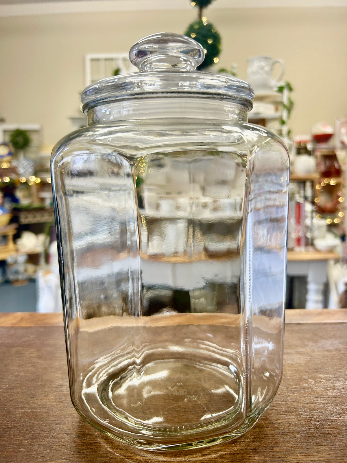 Clear Canister Octogan, 9 1/2"