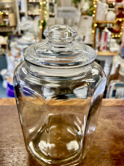 Clear Canister Octogan, 9 1/2"