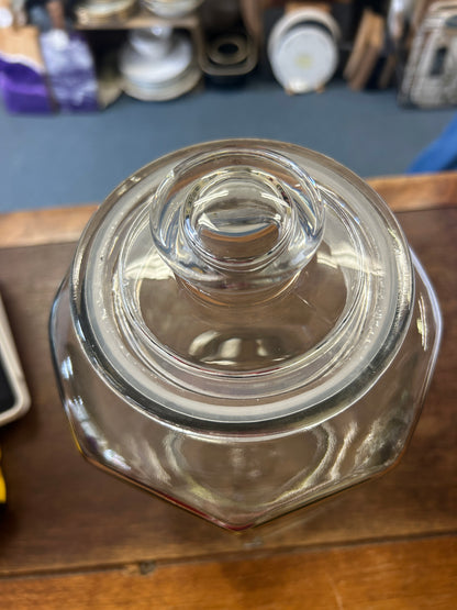Clear Canister Octogan, 9 1/2"