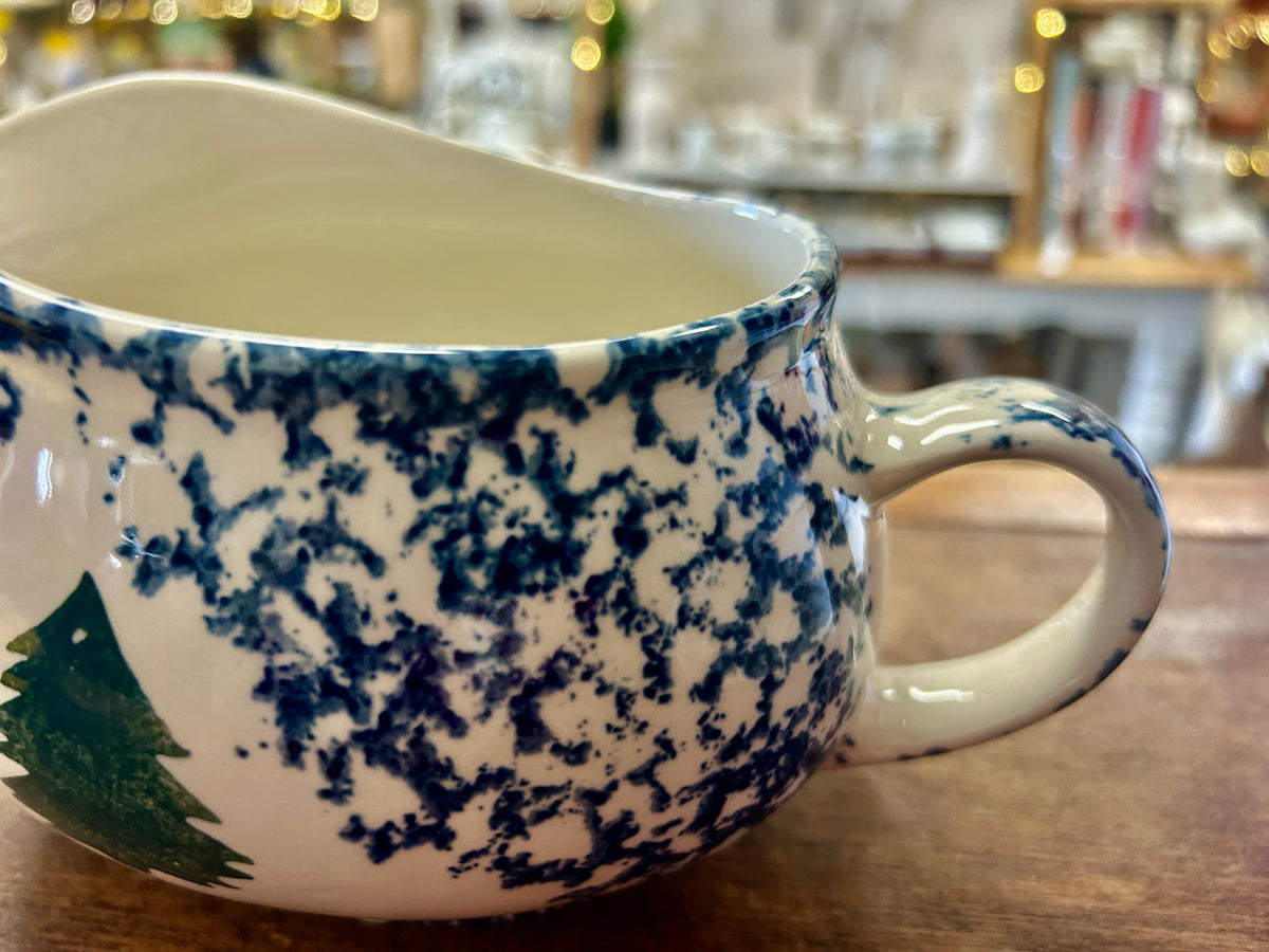Blue & Green Tienshan Blue Sponge Christmas Gravy, 8"