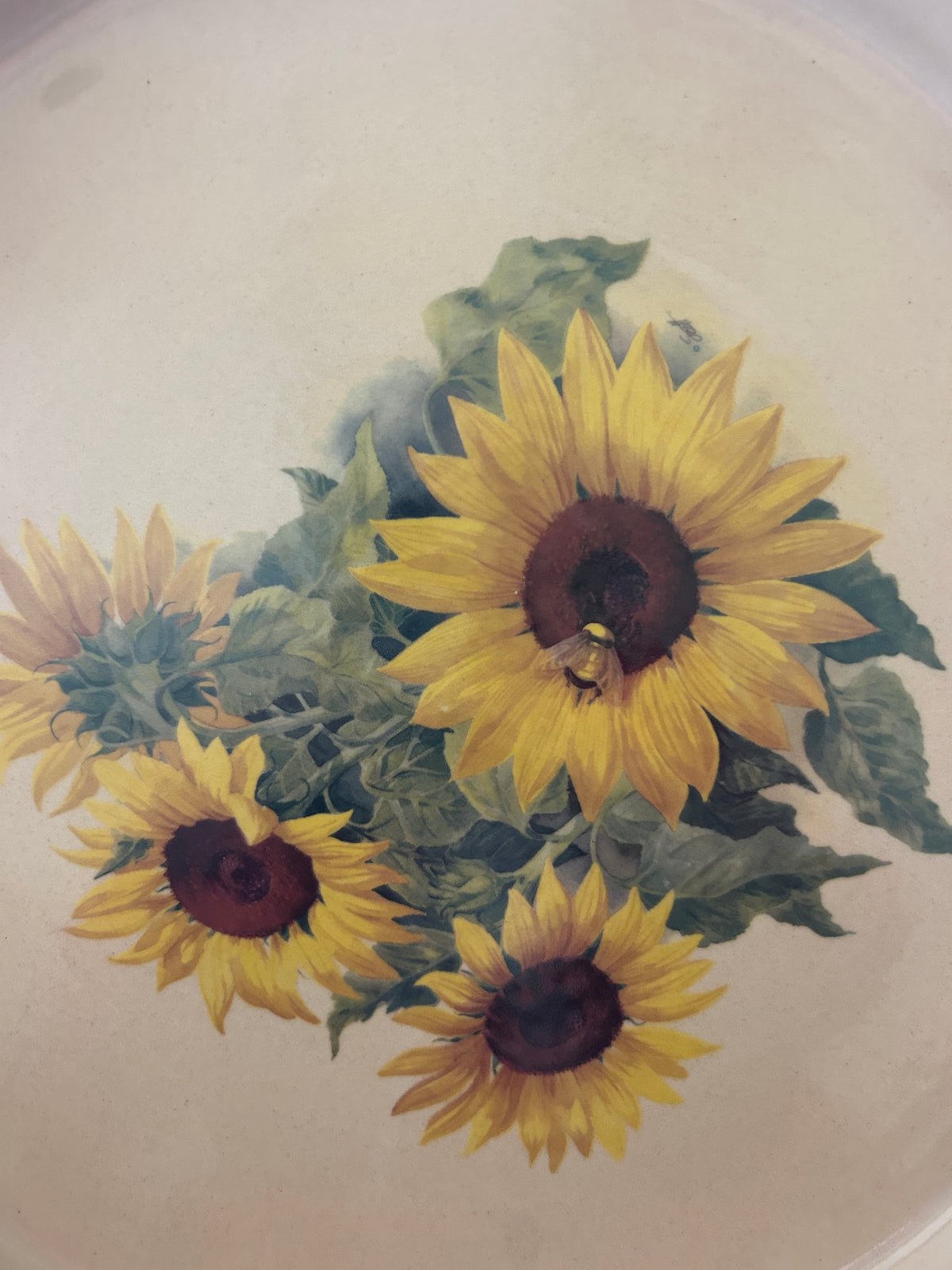 Yellow & Green Home & Garden Party Sunflower Ruffle Baker Bowl, 12 1/2"