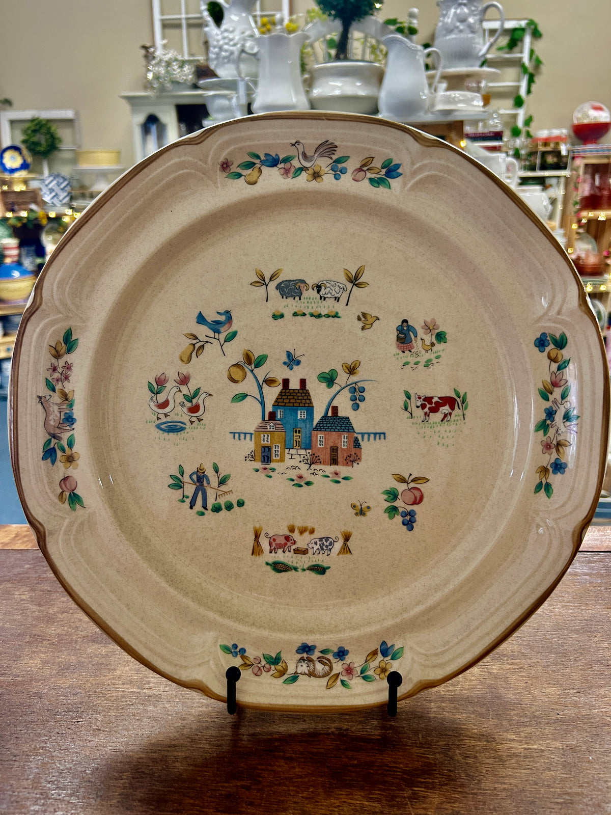 Multicolor International Tableworks Heartland Platter Japan, 12 3/4"