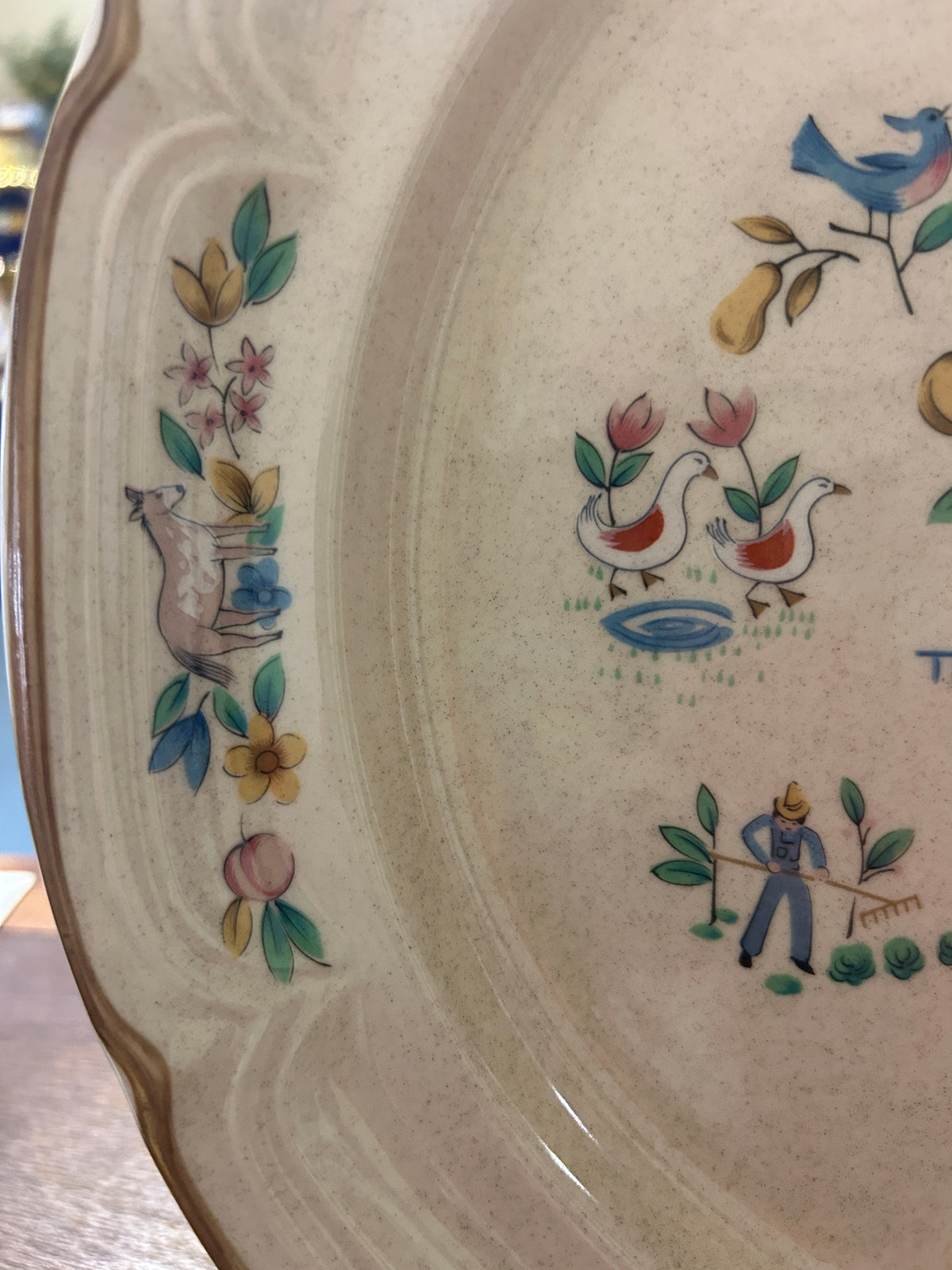 Multicolor International Tableworks Heartland Platter Japan, 12 3/4"