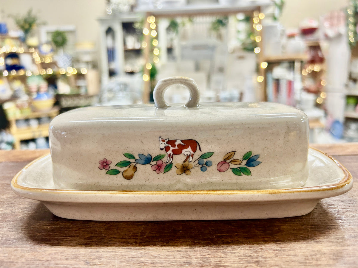 Multicolor International Heartland Butter Dish Japan, 8"