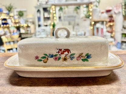 Multicolor International Heartland Butter Dish Japan, 8"