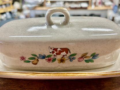 Multicolor International Heartland Butter Dish Japan, 8"