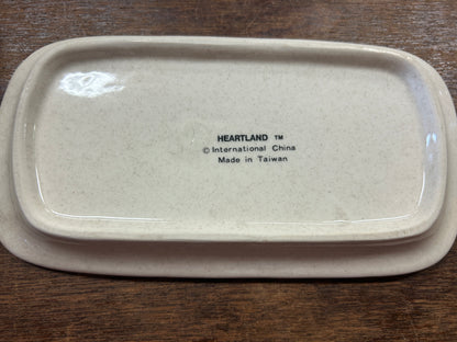 Multicolor International Heartland Butter Dish Japan, 8"