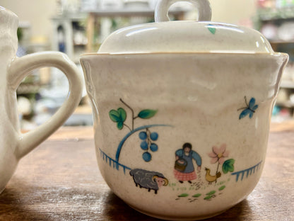 Multicolor International Tableworks Heartland Sugar & Creamer Japan, 4"