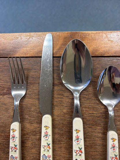 Multicolor International Tableworks Heartland 4 Pc Silverware