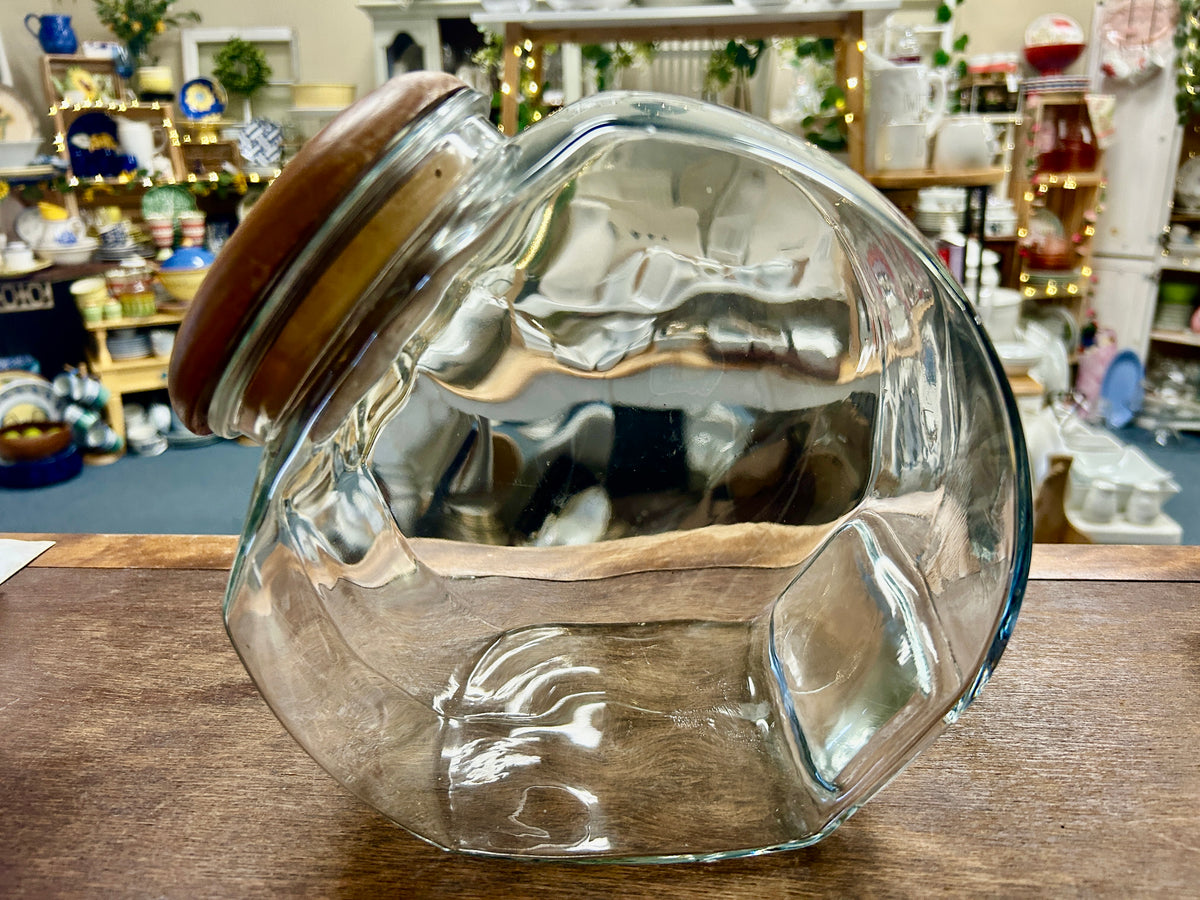 Clear International Tableworks Heartland Cookie Jar Wood Lid, 9"