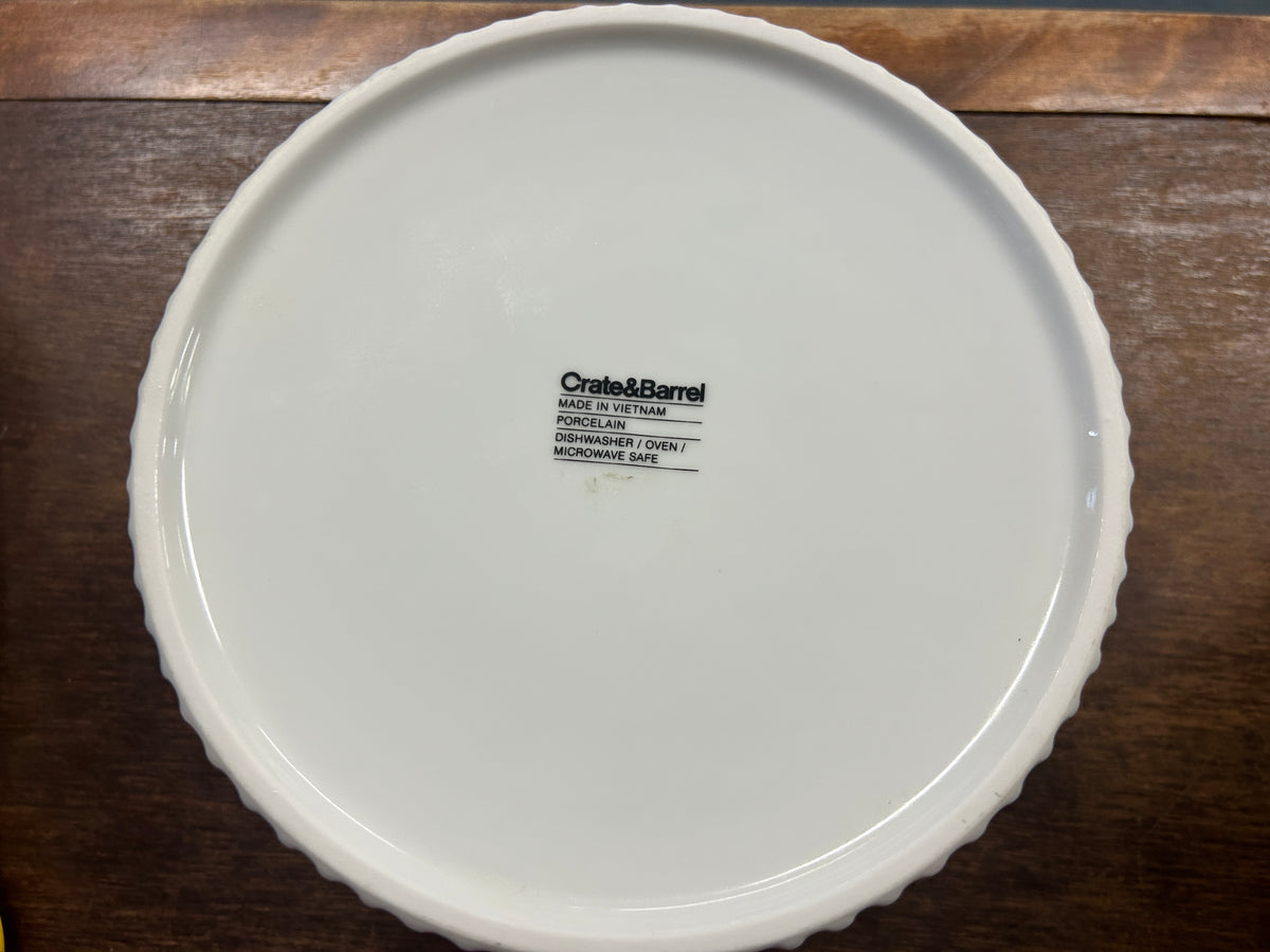 Crate & Barrel White Bowl, 7 1/2"
