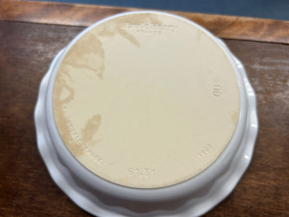 Emile Henry White Ruffle Pie Plate France, 9"