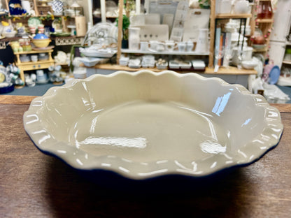 Emile Henry Blue Pie Plate France, 9"