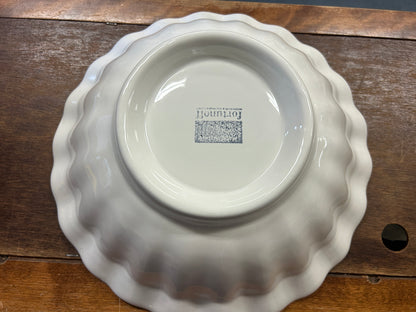 Fortunoff White Footed Bowl Italy, 12 1/2"