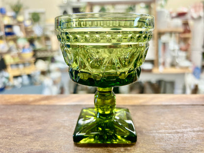 Indiana Glass Colony Park Lane Green Glass, 4 1/4"